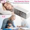 Edge Collections – Digital Alarm Clock with LED Display Wireless Speaker and FM Radio – 1 Piece